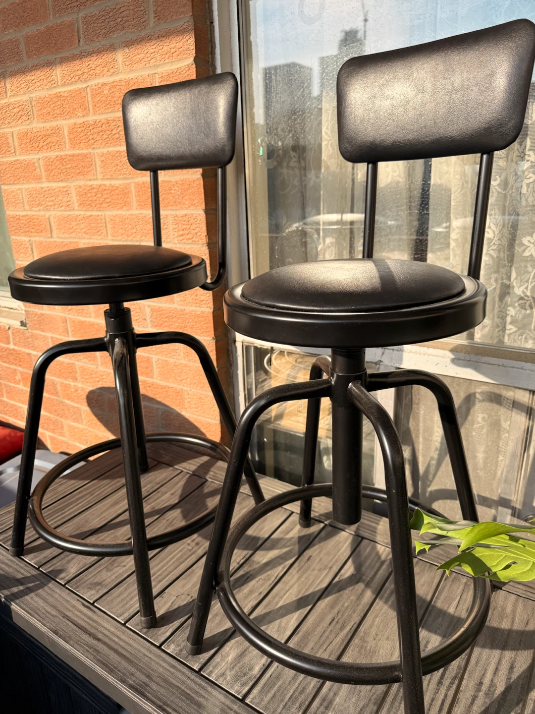 Uline bar stool with backrest (2 stools) - photo 2