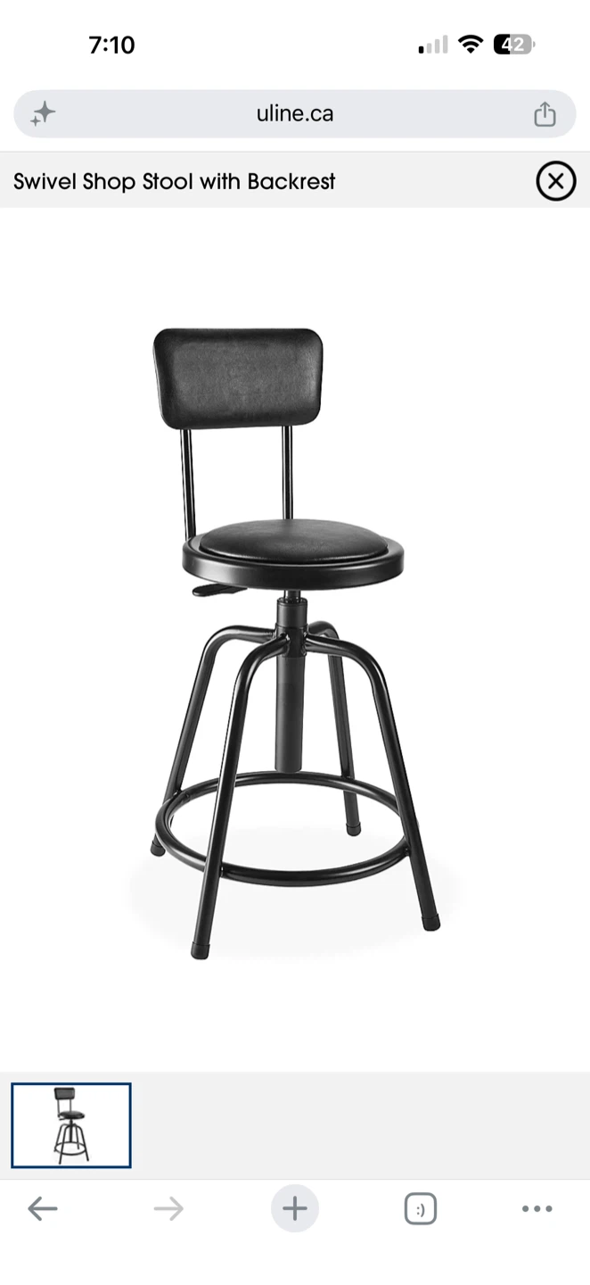 Uline bar stool with backrest (2 stools) - photo 3