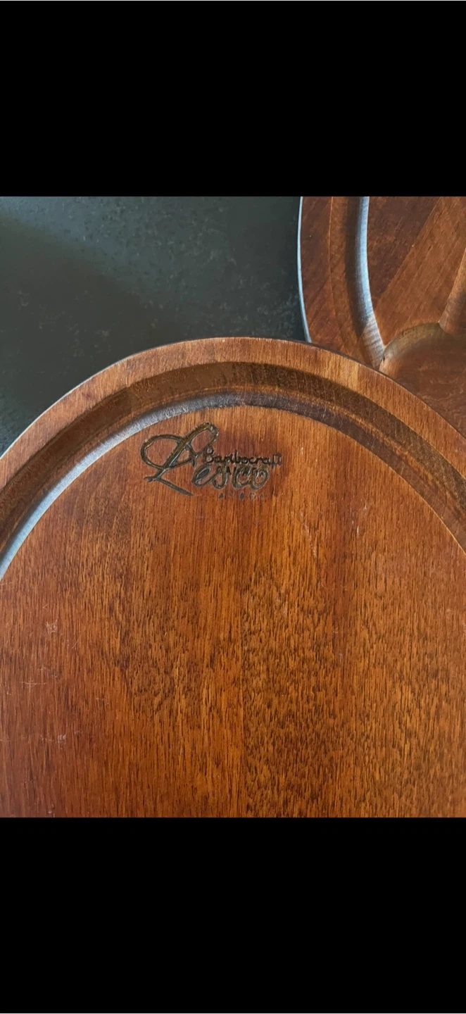Vintage  Baribocraft  Wood Serving Plates Set -  8 Pieces - photo 2