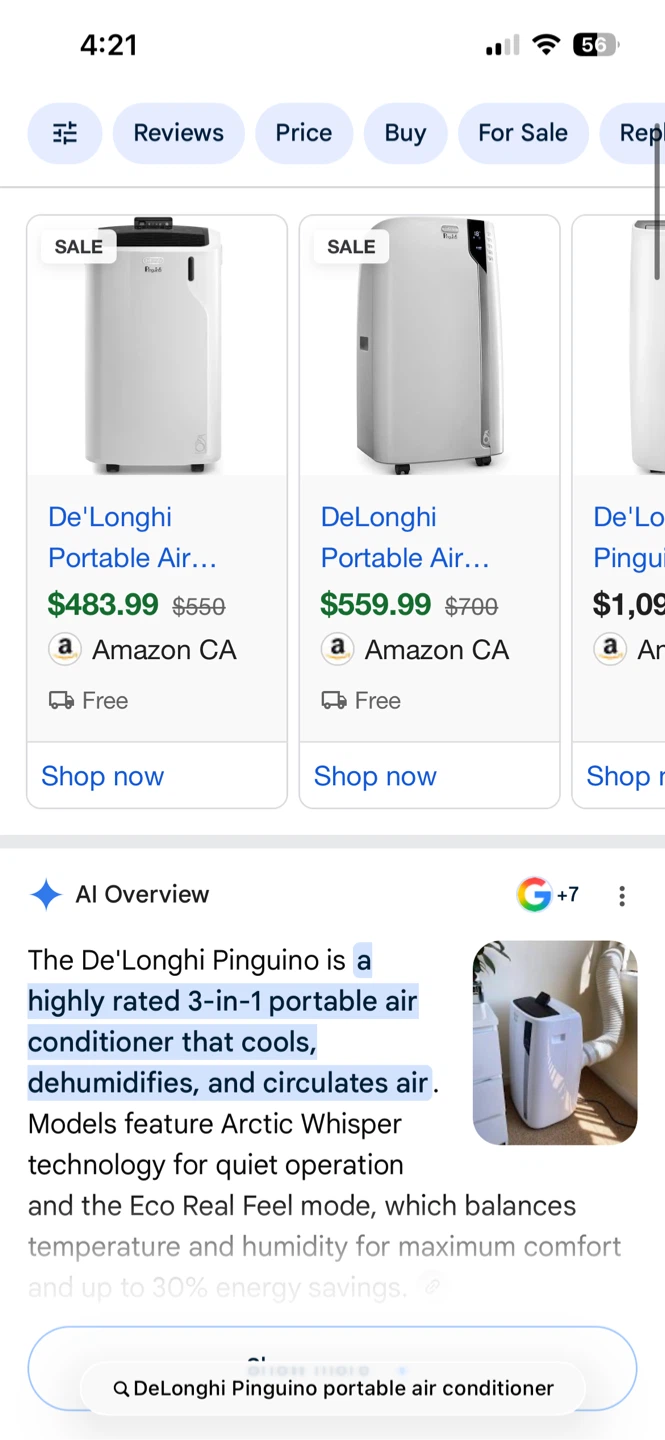 DeLonghi Pinguino Portable Air Conditioner - photo 2