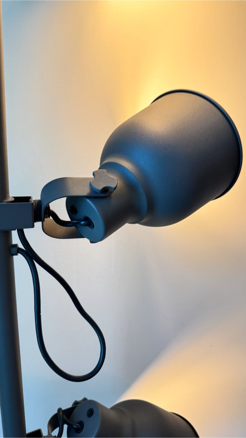 Industrial 3-Head Floor Lamp - Black | Moving Sale - photo 3