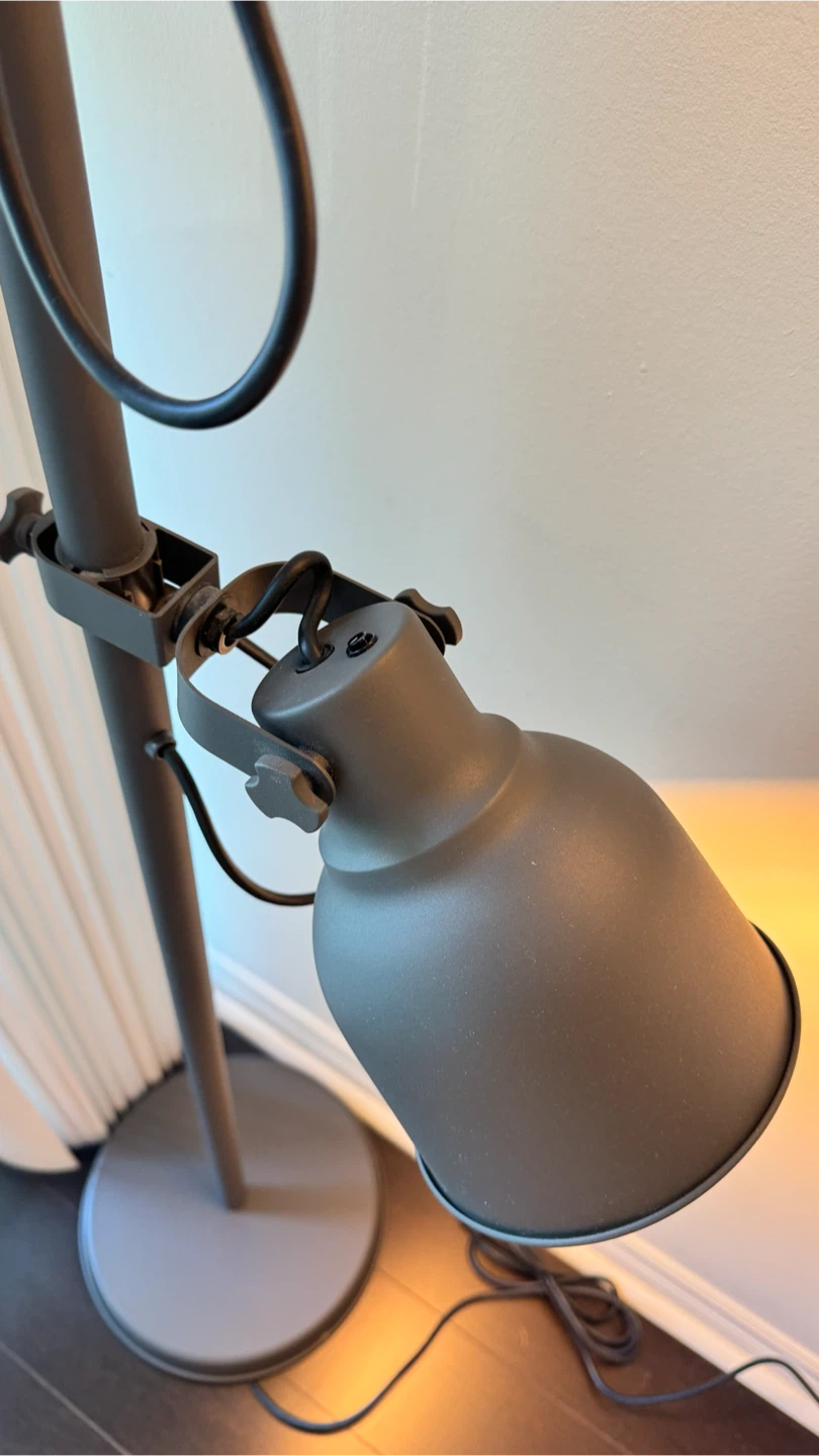 Industrial 3-Head Floor Lamp - Black | Moving Sale - photo 4