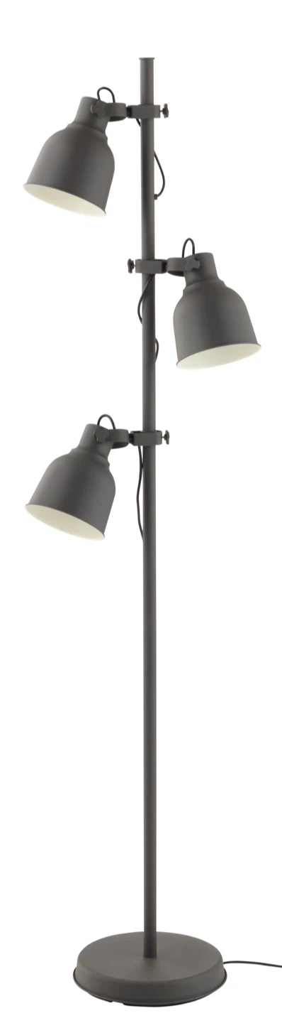 Industrial 3-Head Floor Lamp - Black | Moving Sale - photo 5