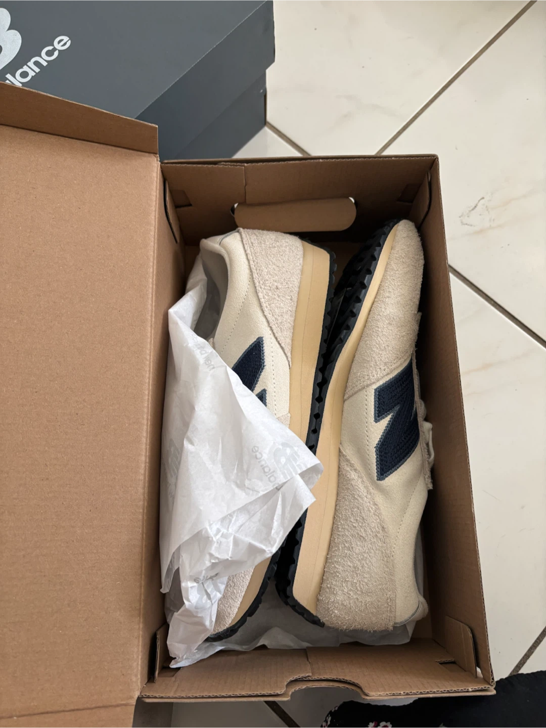 New Balance Lifestyle Sneakers Grey Beige - photo 4