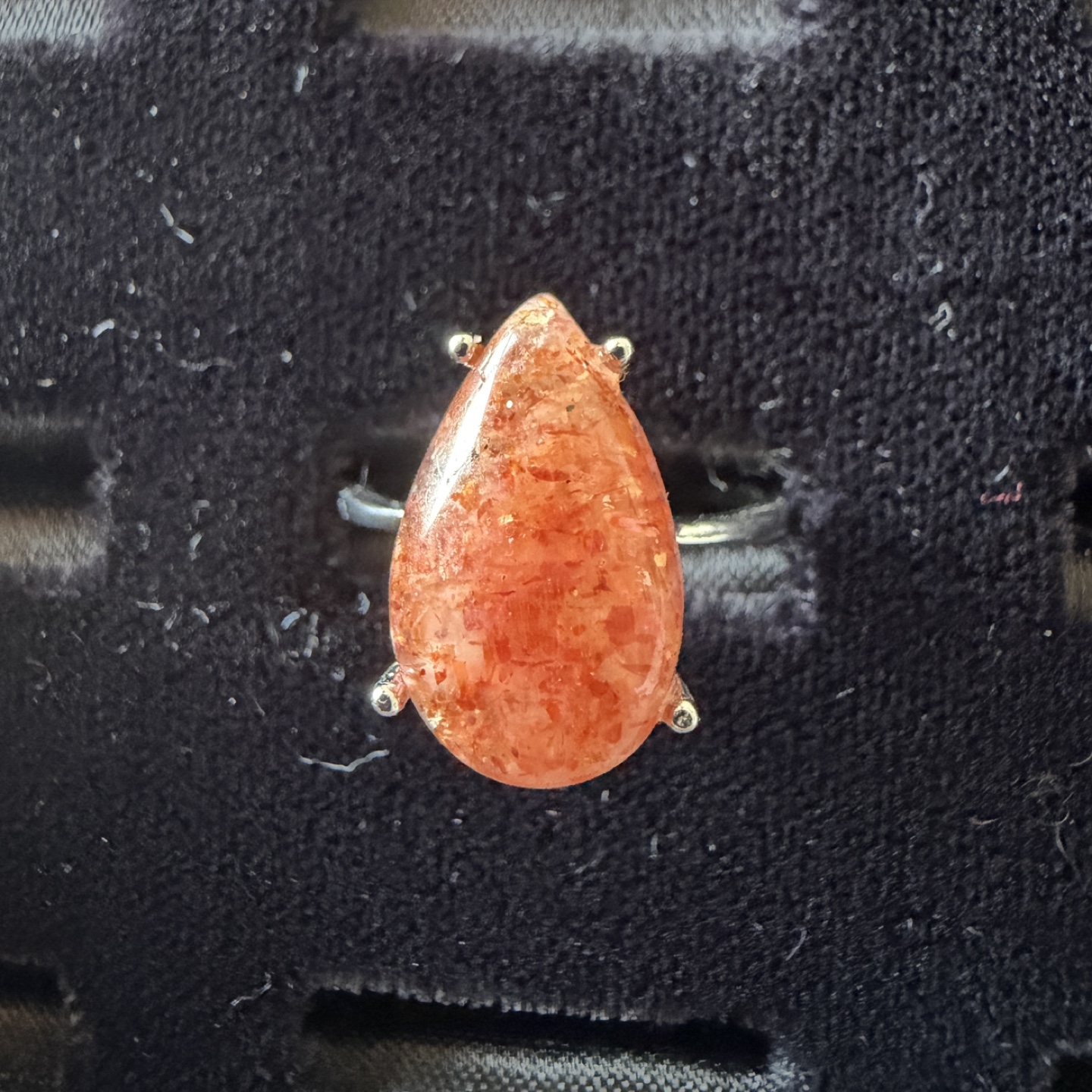 Sunstone Teardrop Ring - photo 2