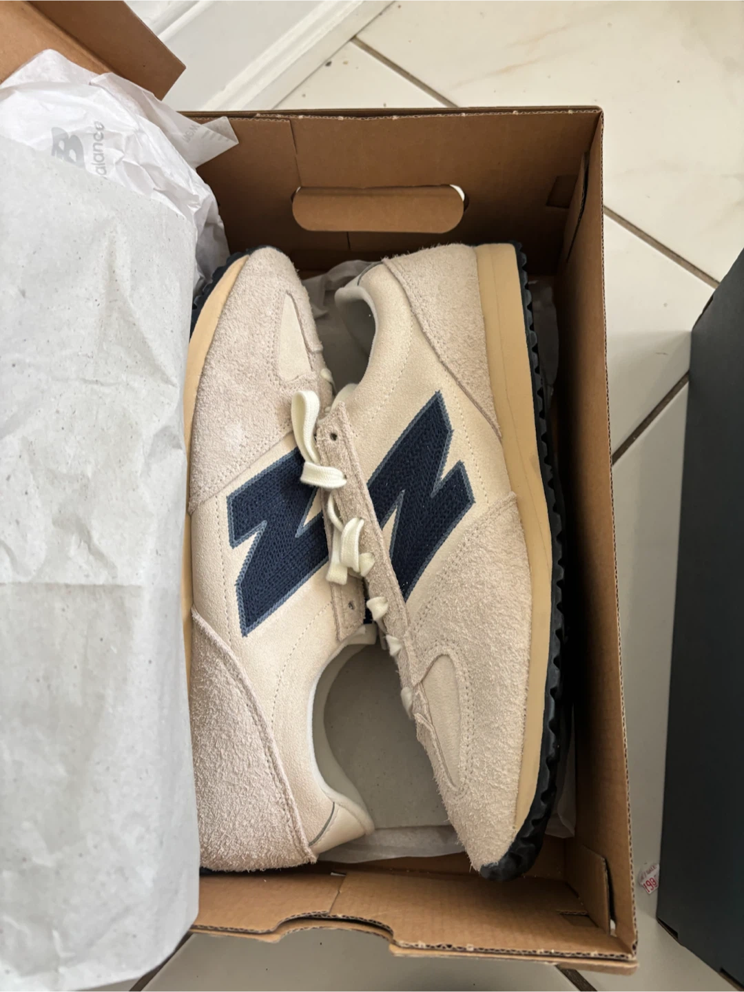 New Balance Grey Beige Lifestyle Sneakers