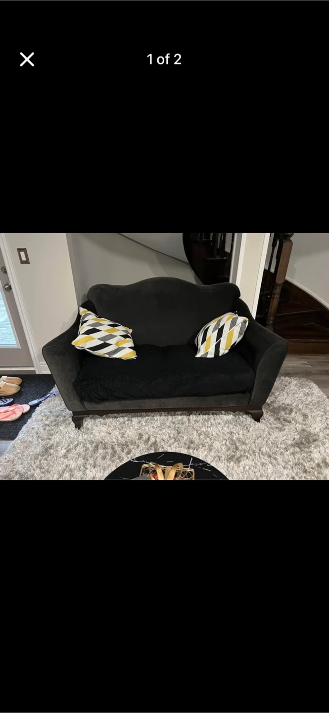 Dark Grey Sofa set - photo 2