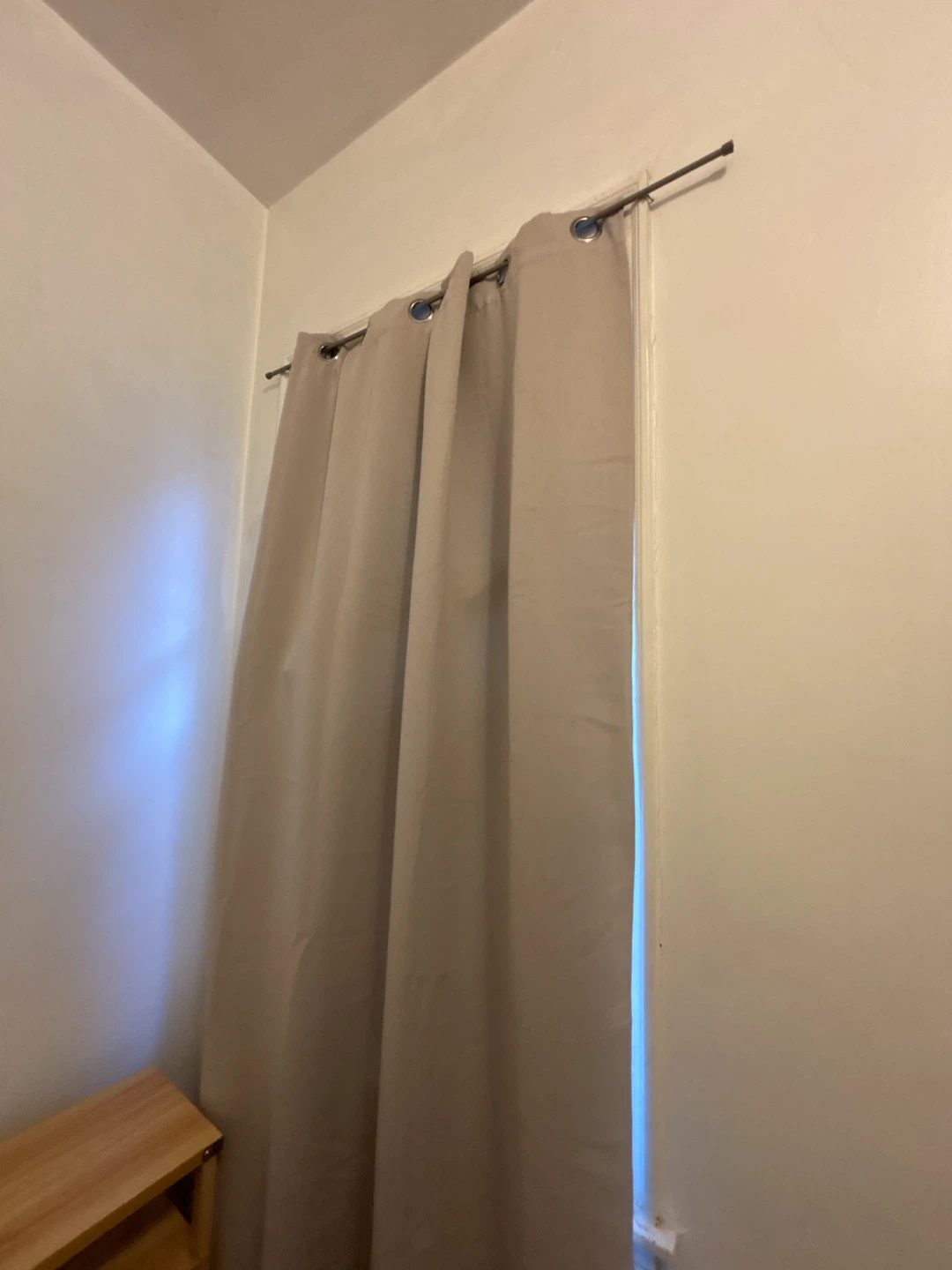 2 Light Beige Grommet Curtains
