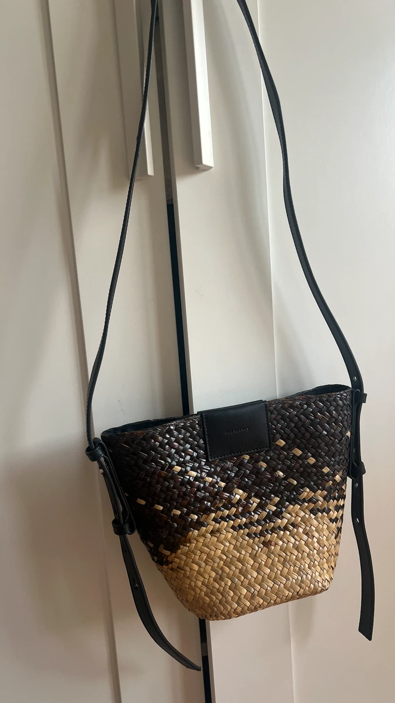 ALLSAINTS Straw Woven Crossbody Bag