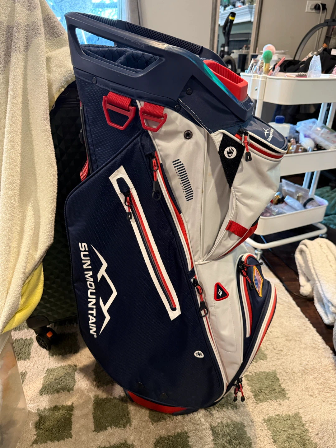Sun Mountain Maverick Golf Bag Navy/White/Red