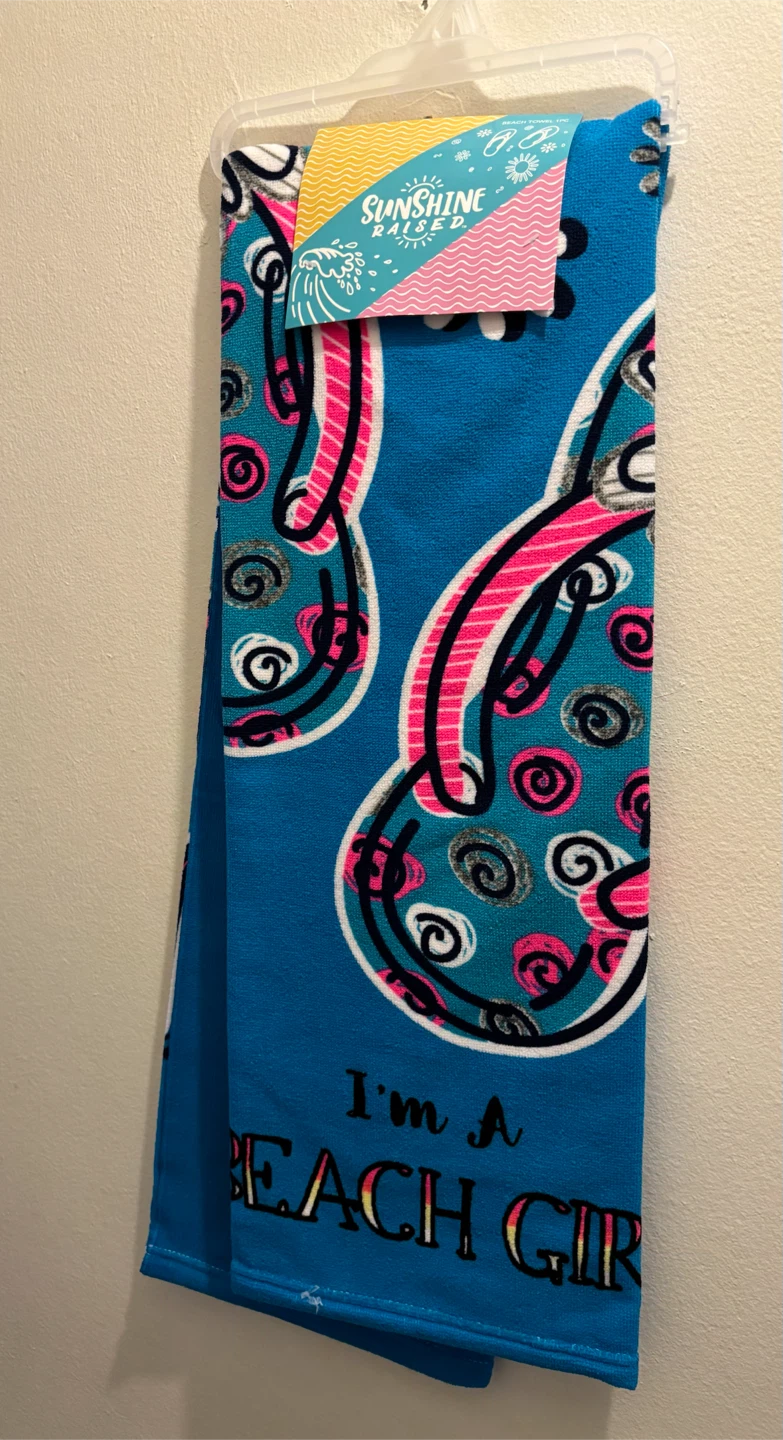 NEW-Sunshine Raised Beach Towel 30" X 60"