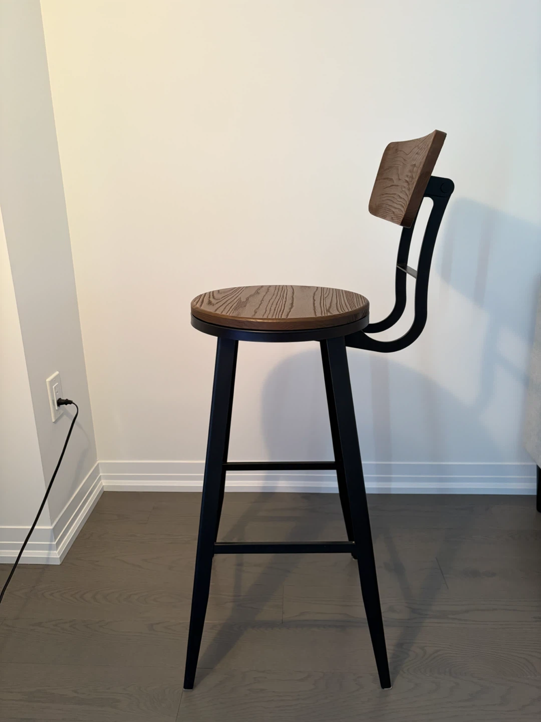 Bar Stools with Backrest - Set of 2 - photo 2