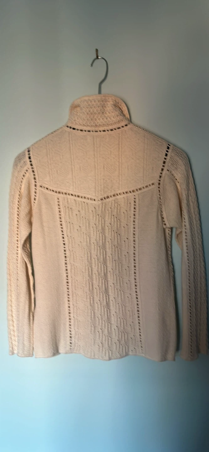 Yusutex Cream 100% Cotton Knit Zip-Up Sweater - photo 3