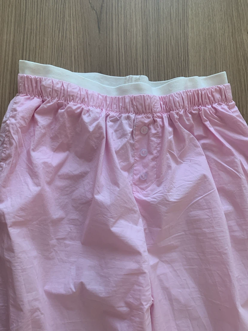 Pink wide leg pants 100% cotton