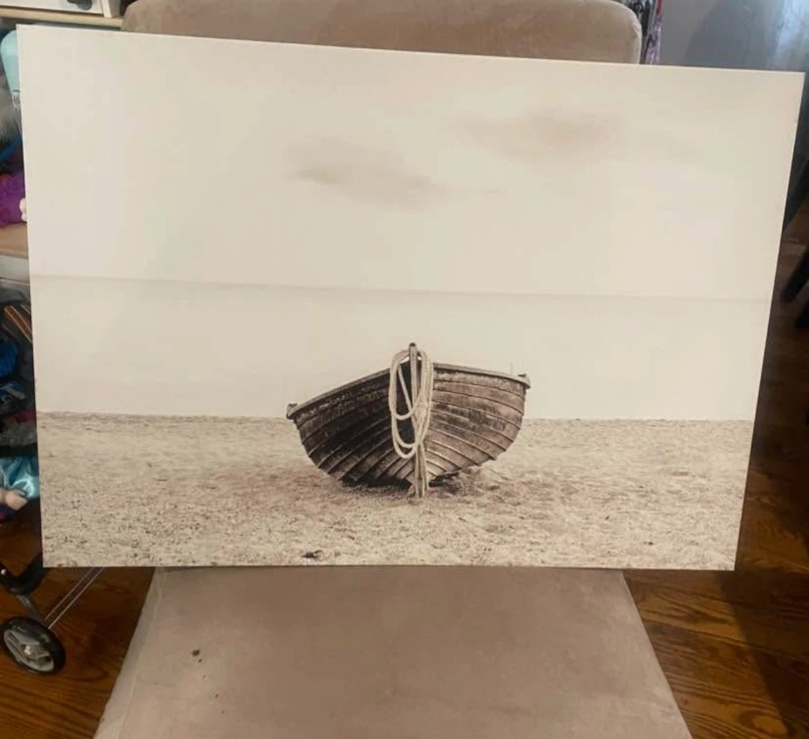Canvas Print of Boat on Beach