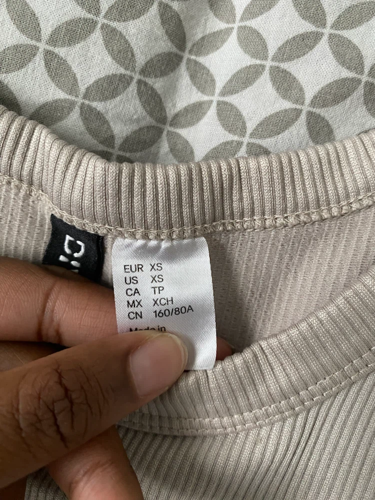 H&M Divided Ribbed Tank Top - Beige