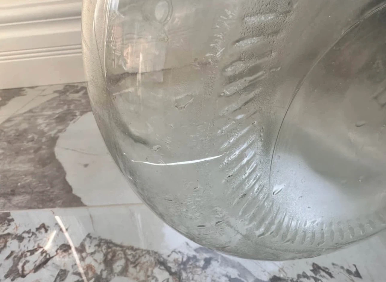 Large Vintage Italian Glass Carboy / DemiJohn – 19" Floor Vase - photo 5