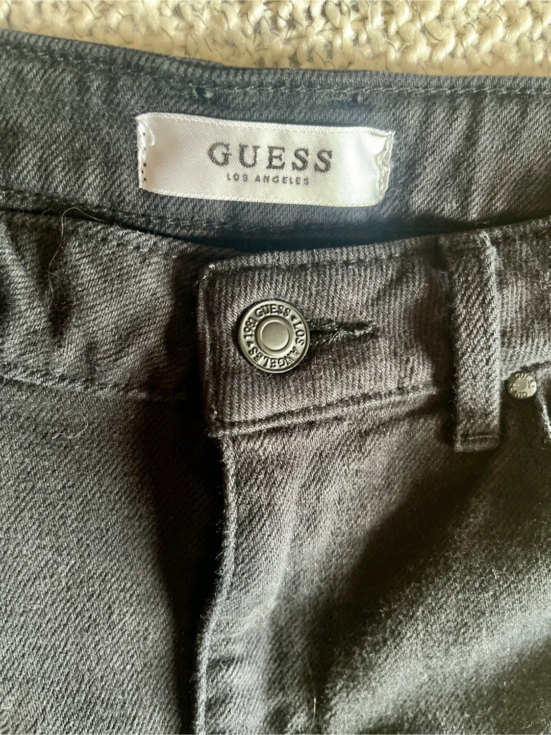 GUESS Black Denim Cutoff shorts - photo 3