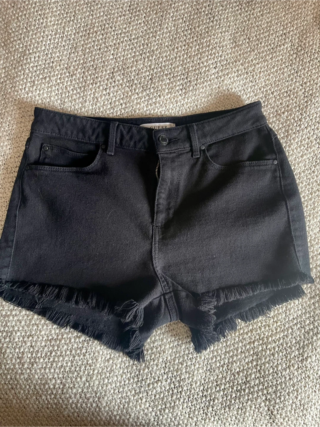 GUESS Black Denim Cutoff shorts