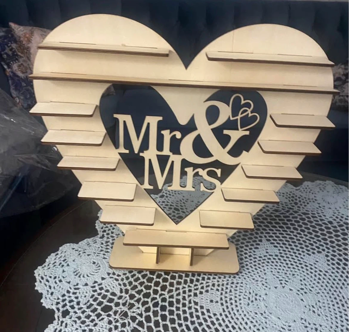 Heart Shaped Mr & Mrs Candy Display Stand - photo 2