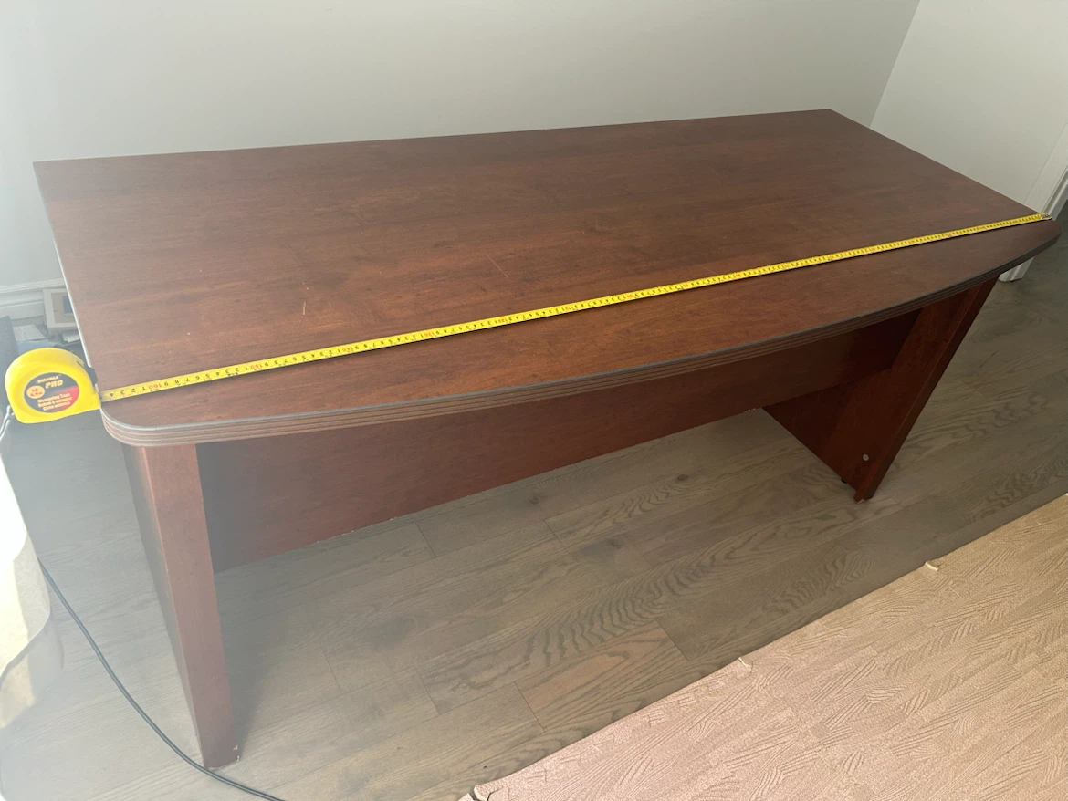 Dark Wood Executive Desk - photo 4