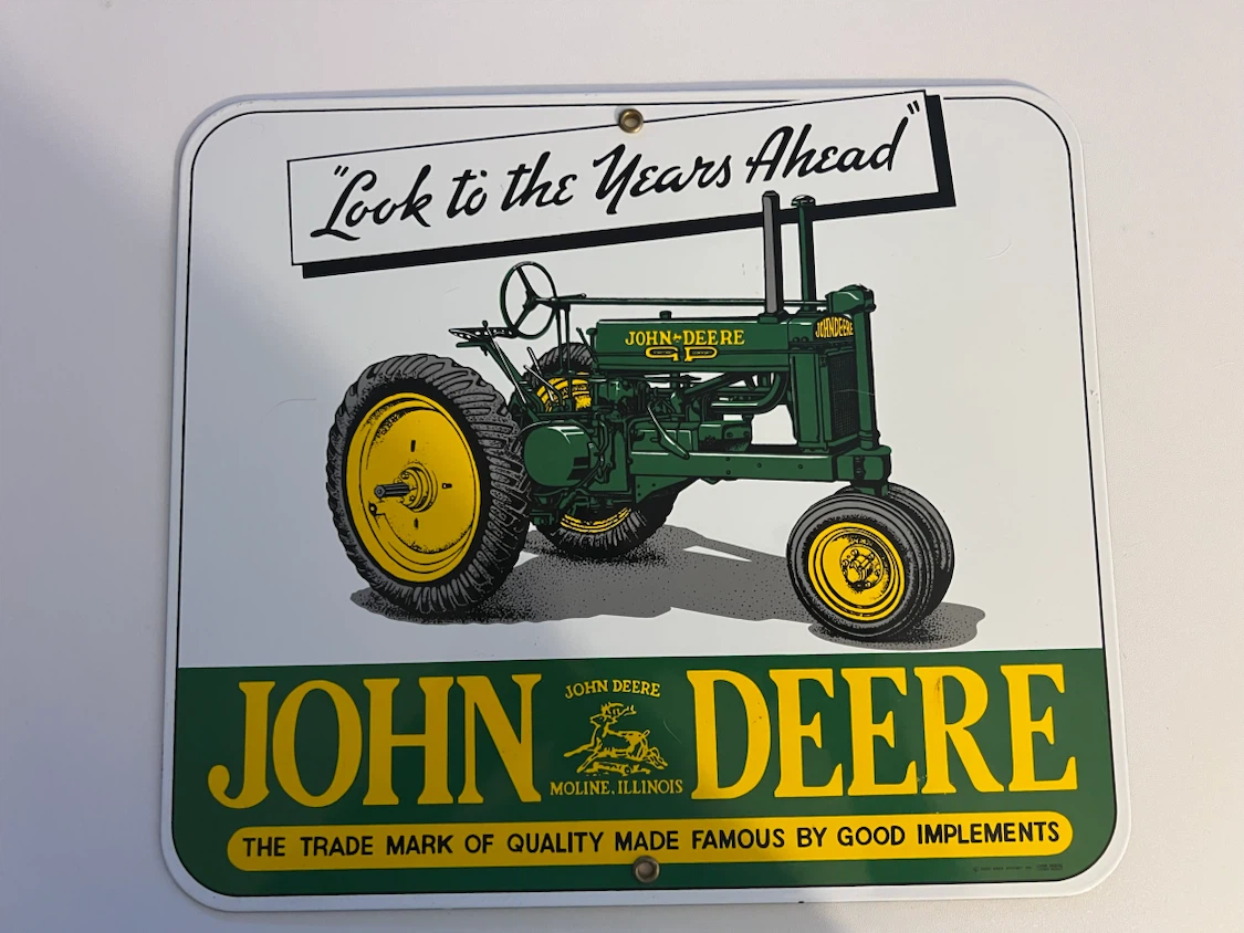 John Deere Metal Sign