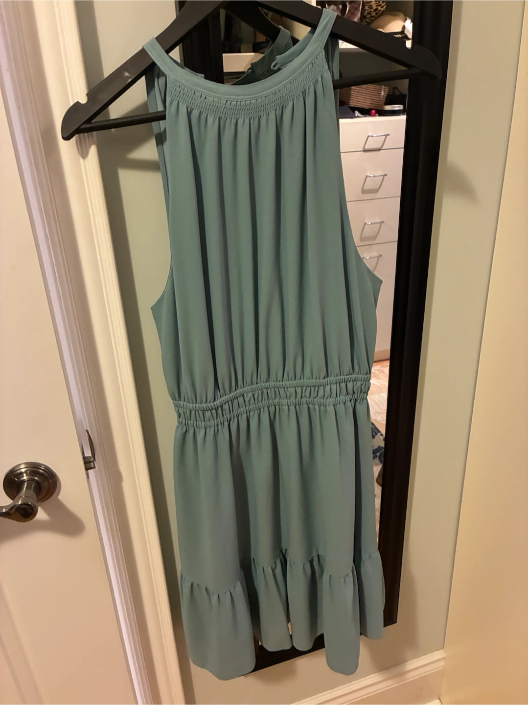 ARITZIA Wilfred Women's Halter Neck Smocked Waist Dress