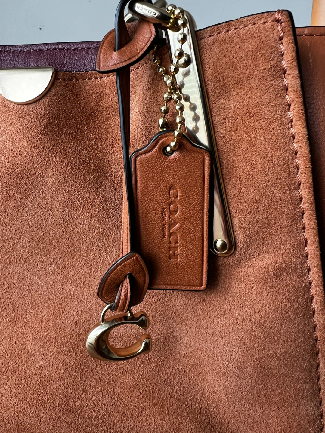 Coach Leather and Suede Colourblock Satchel Handbag - photo 3