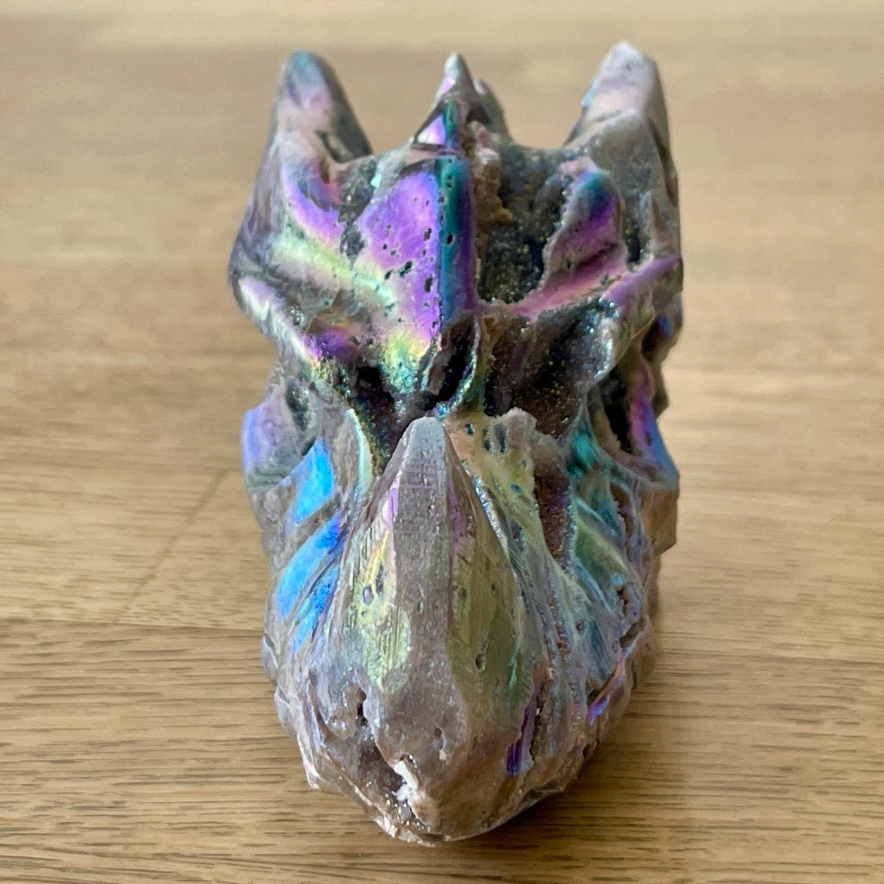 Aura Sphalerite mineral carved Dragon Head - photo 3