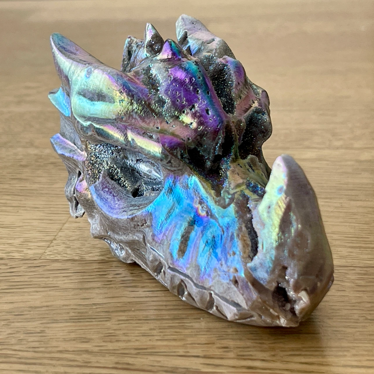 Aura Sphalerite mineral carved Dragon Head - photo 4