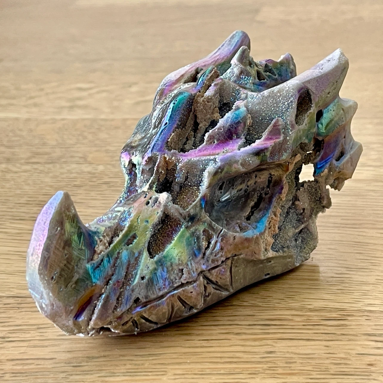 Aura Sphalerite mineral carved Dragon Head - photo 5