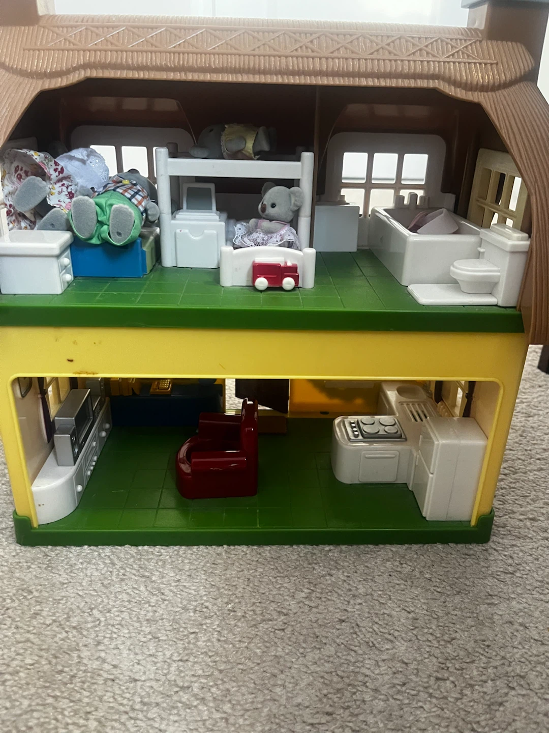 Calico Critter koala family + house with furniture - photo 3