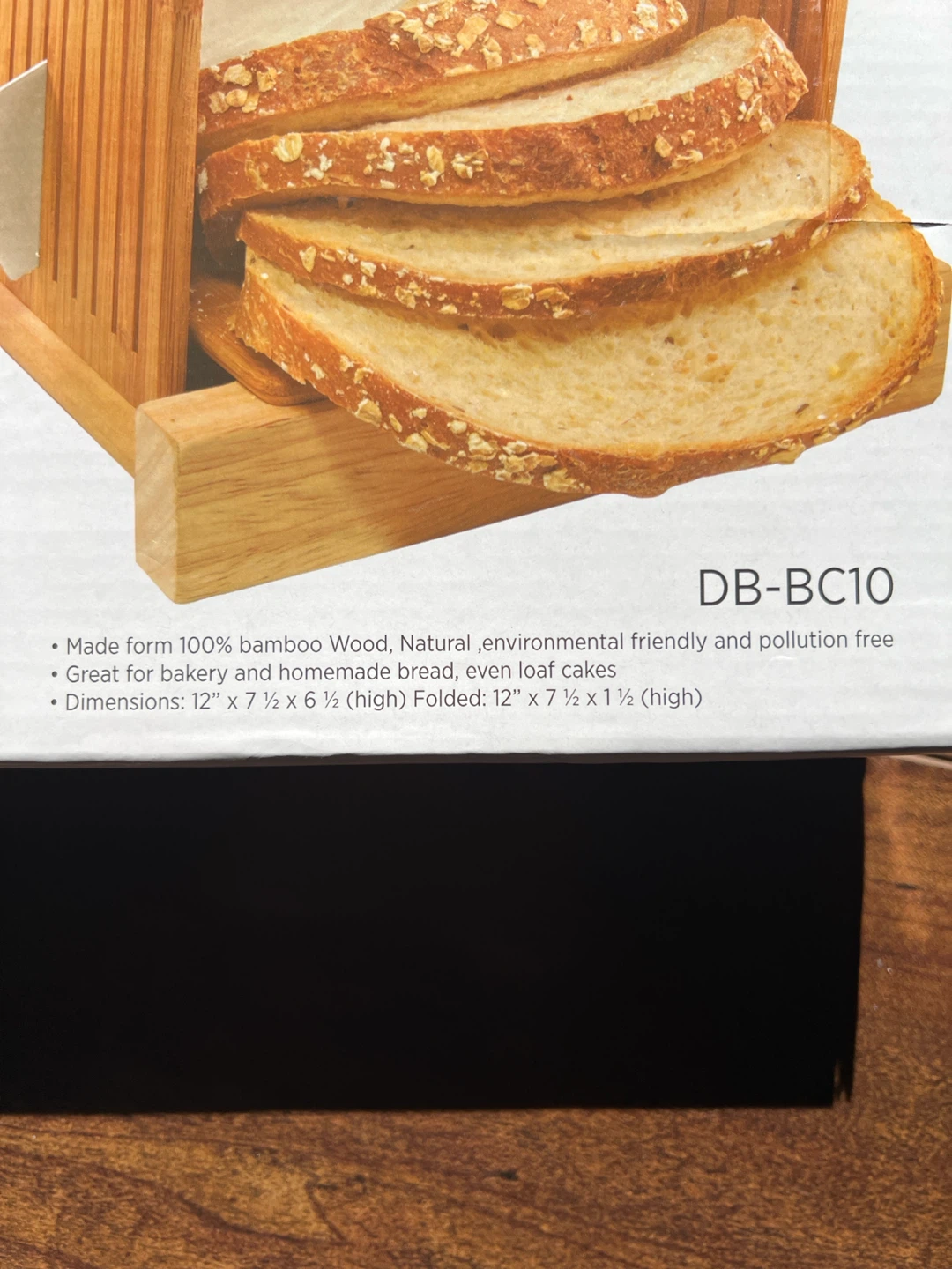 Dbtech Bamboo Wood Foldable Bread Slicer DB-BC10 - photo 3