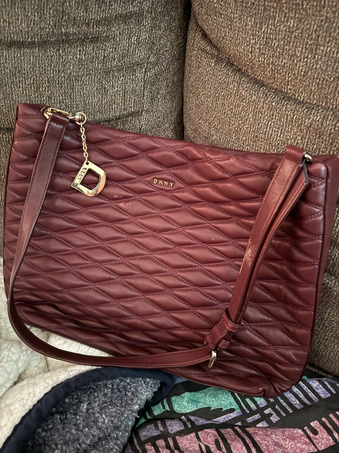 DKNY Quilted Satchel Handbag