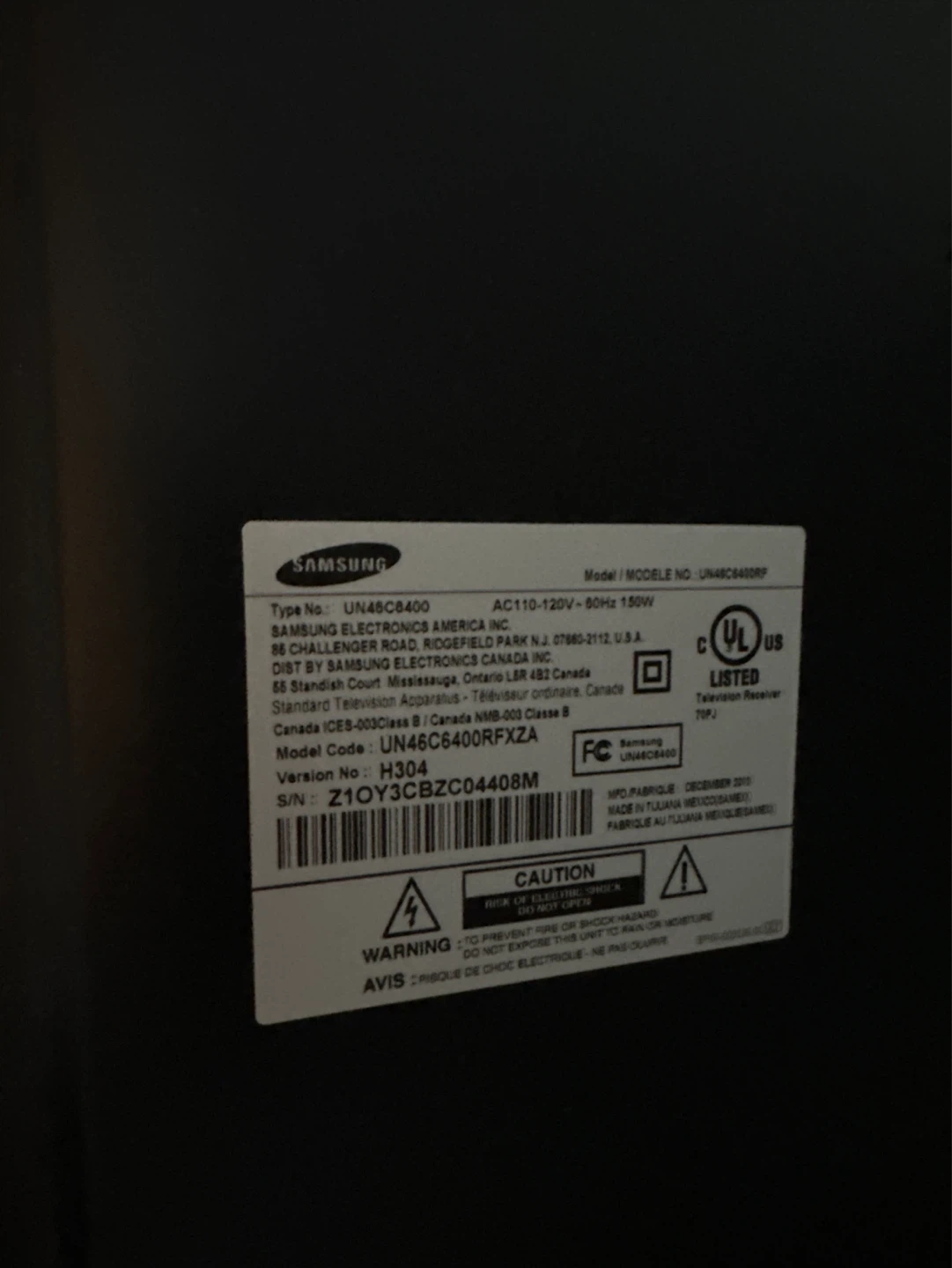 Samsung 46-Inch TV - photo 2