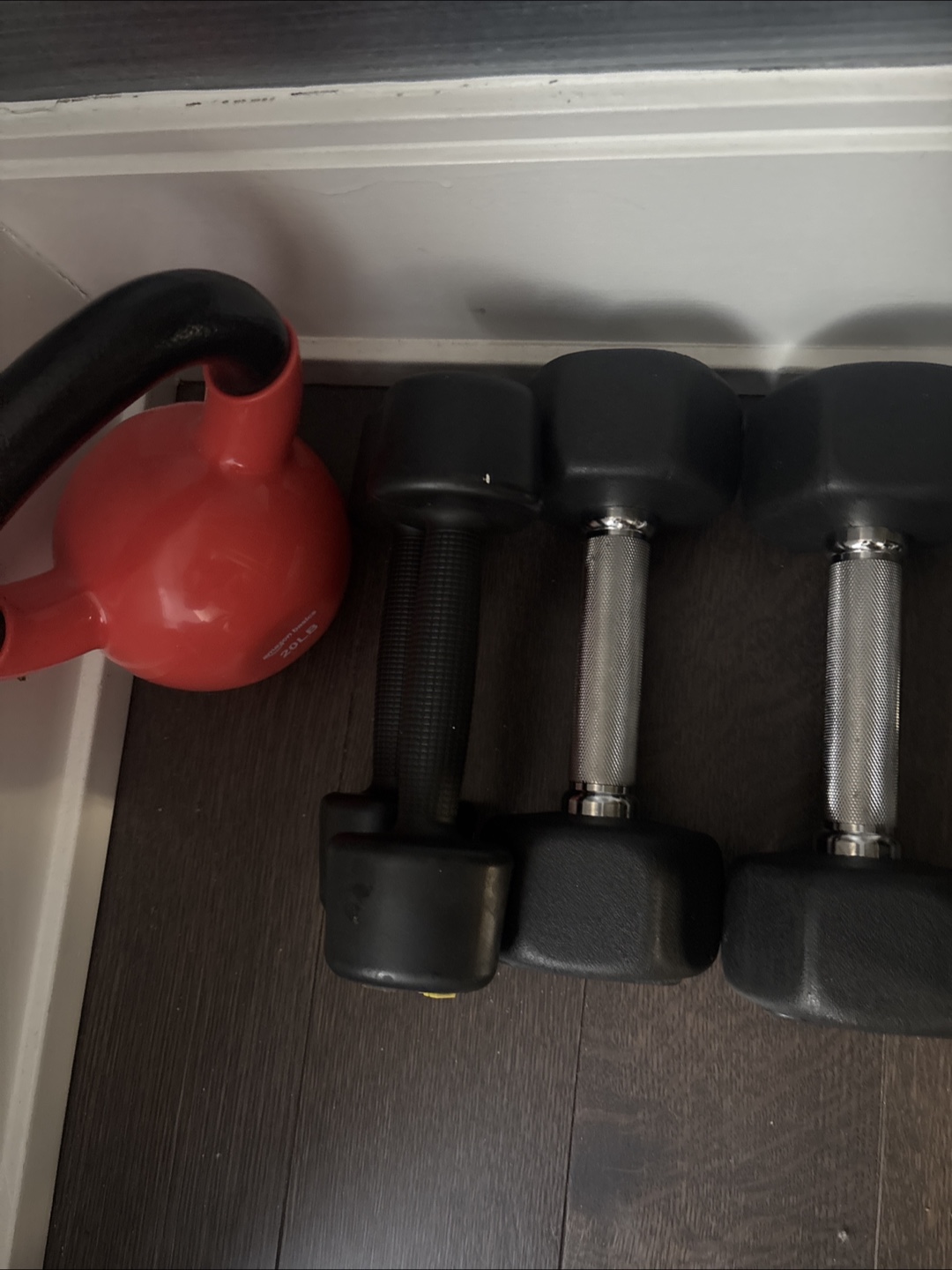 ZIVA 10lb Dumbbells (2) and Amazon Basics 20lb Kettlebell - photo 2