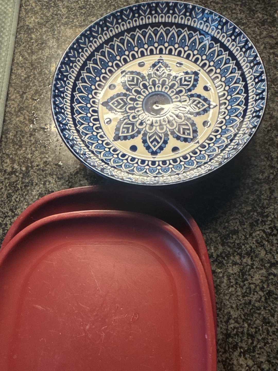 Blue and White Decorative Plate