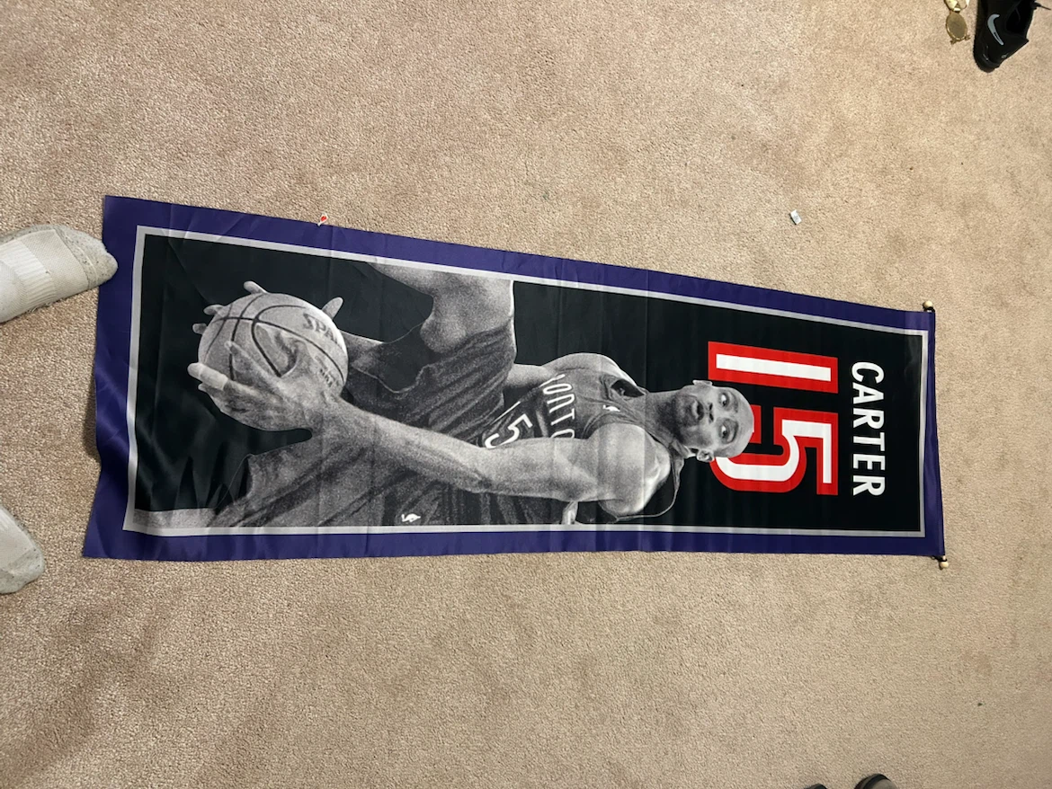 Vince Carter 15 Toronto Raptors Banner Wall Hanging