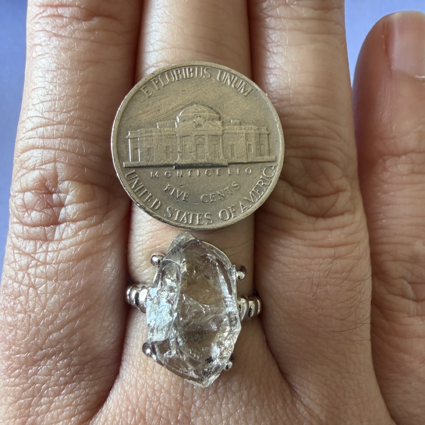 Herkimer Quartz Crystal Ring - photo 3