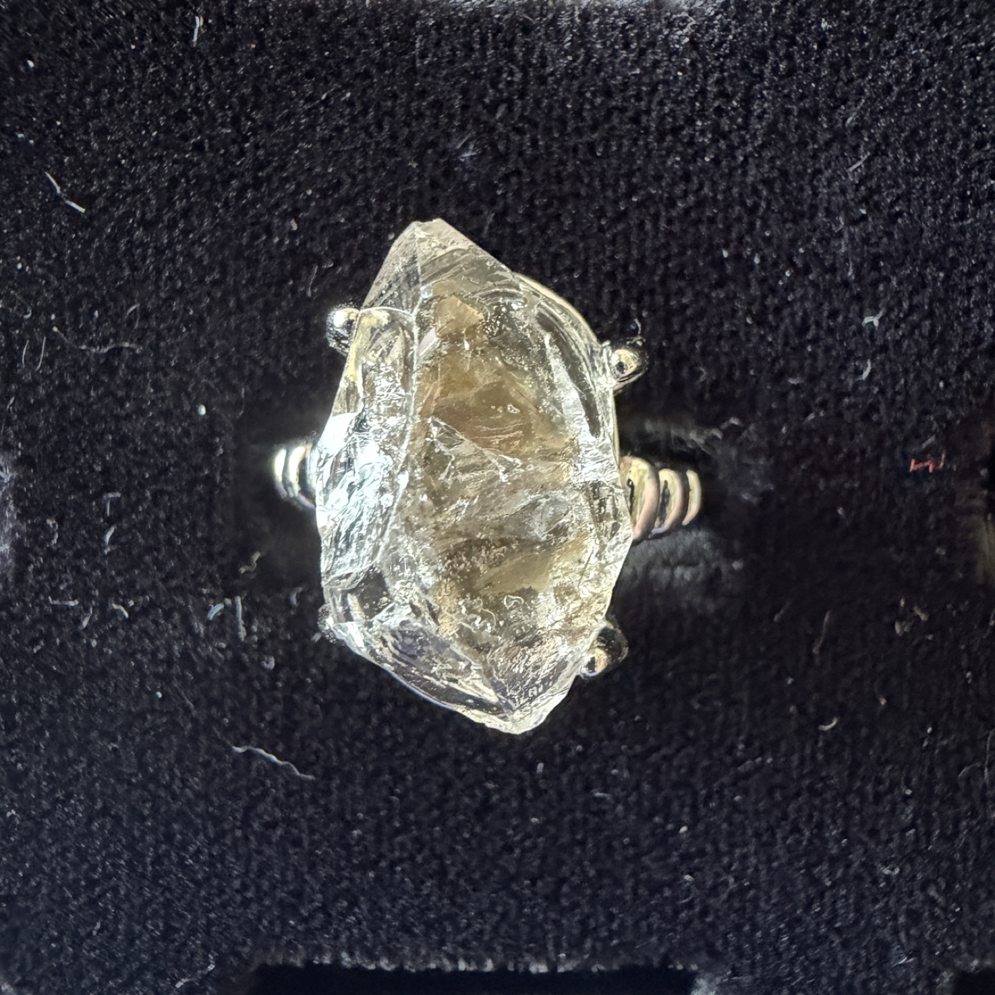 Herkimer Quartz Crystal Ring - photo 2