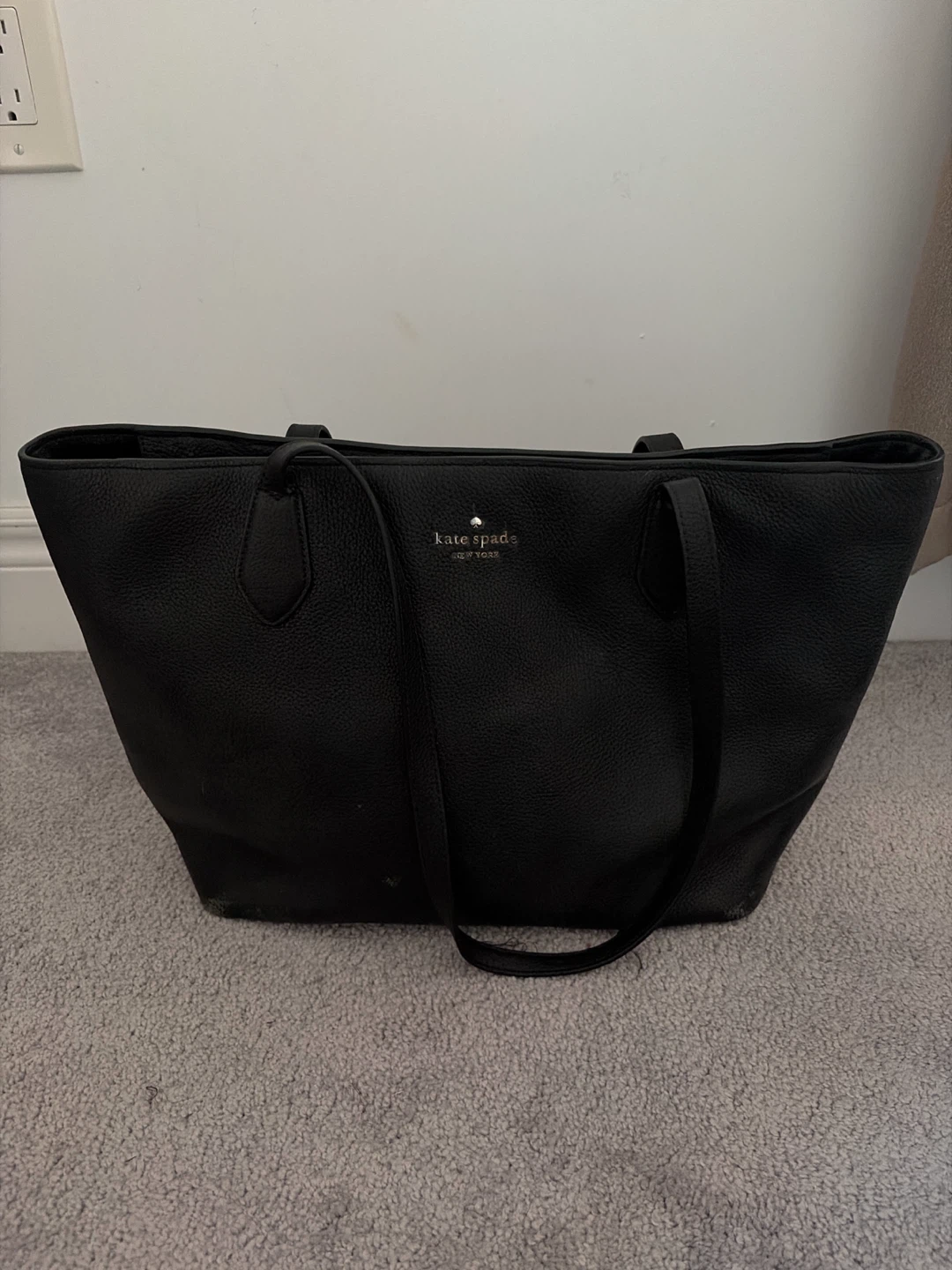 Kate Spade Black Leather Tote Bag