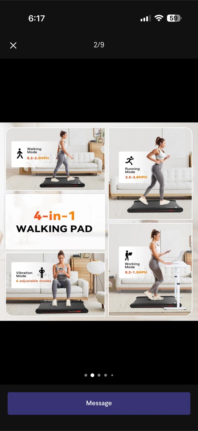 Sperax 4 in 1 Walking Vibration Pad Treadmill - photo 5