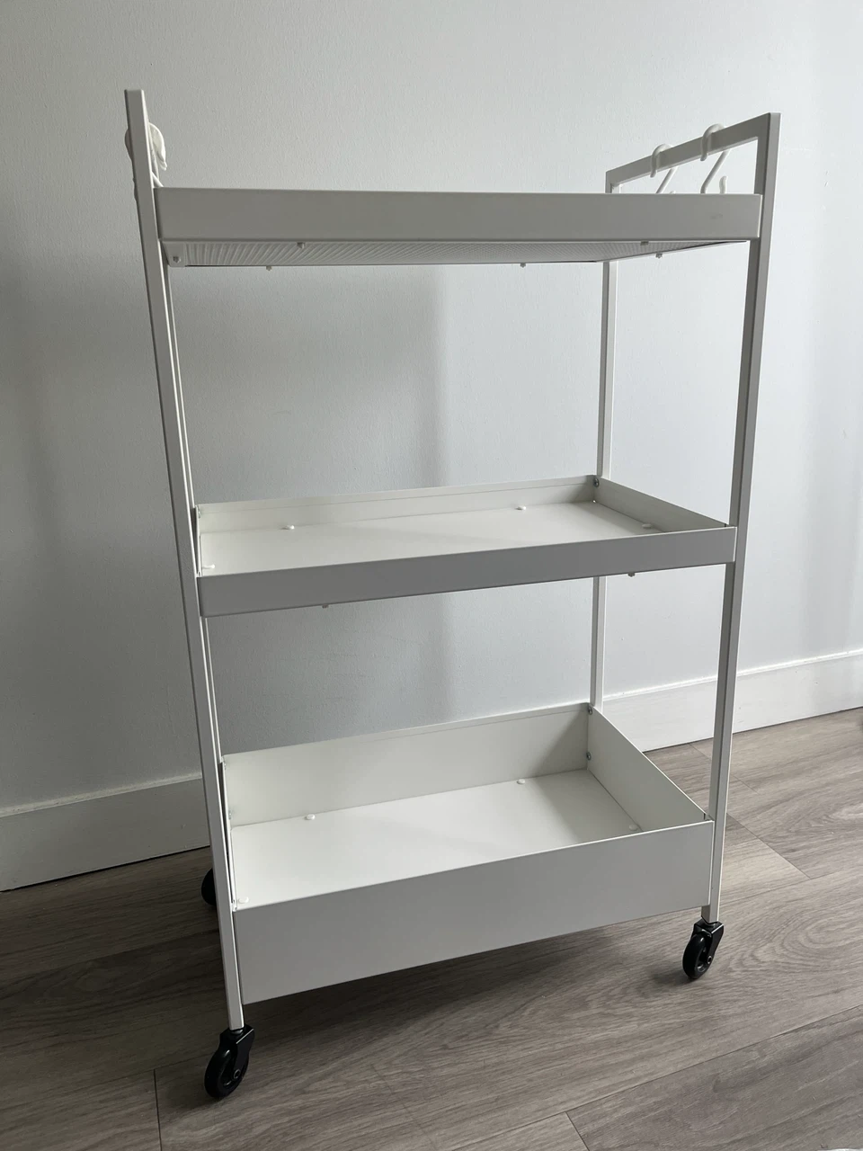 IKEA White Rolling Cart trolley