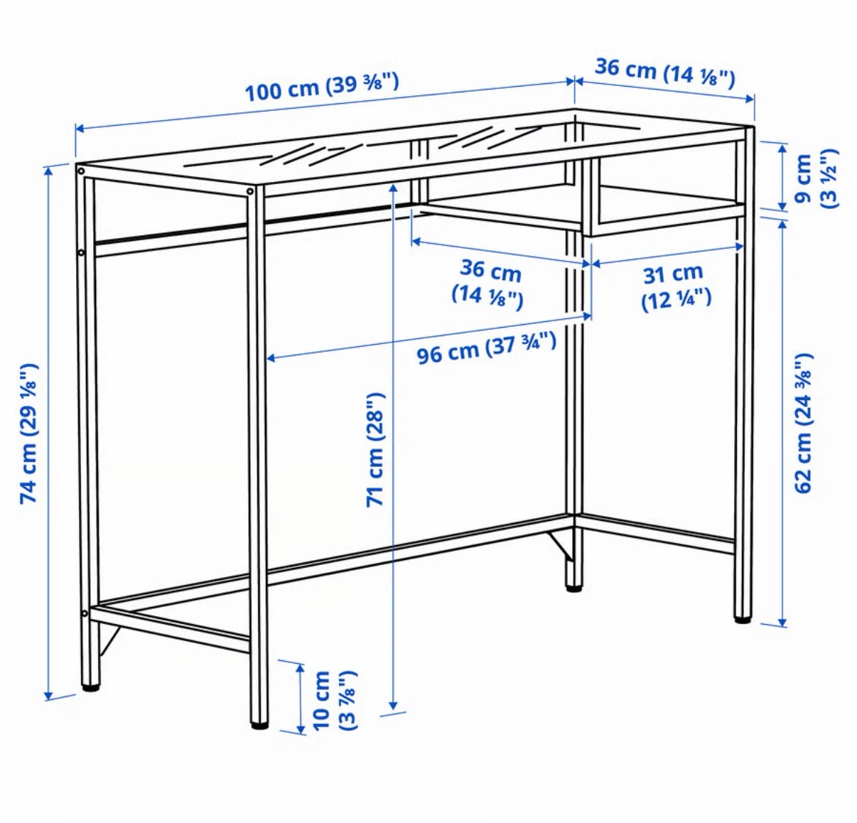 IKEA Glass Top Table - photo 2