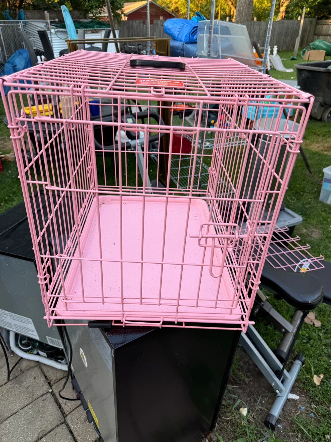 Pink Wire Dog Crate