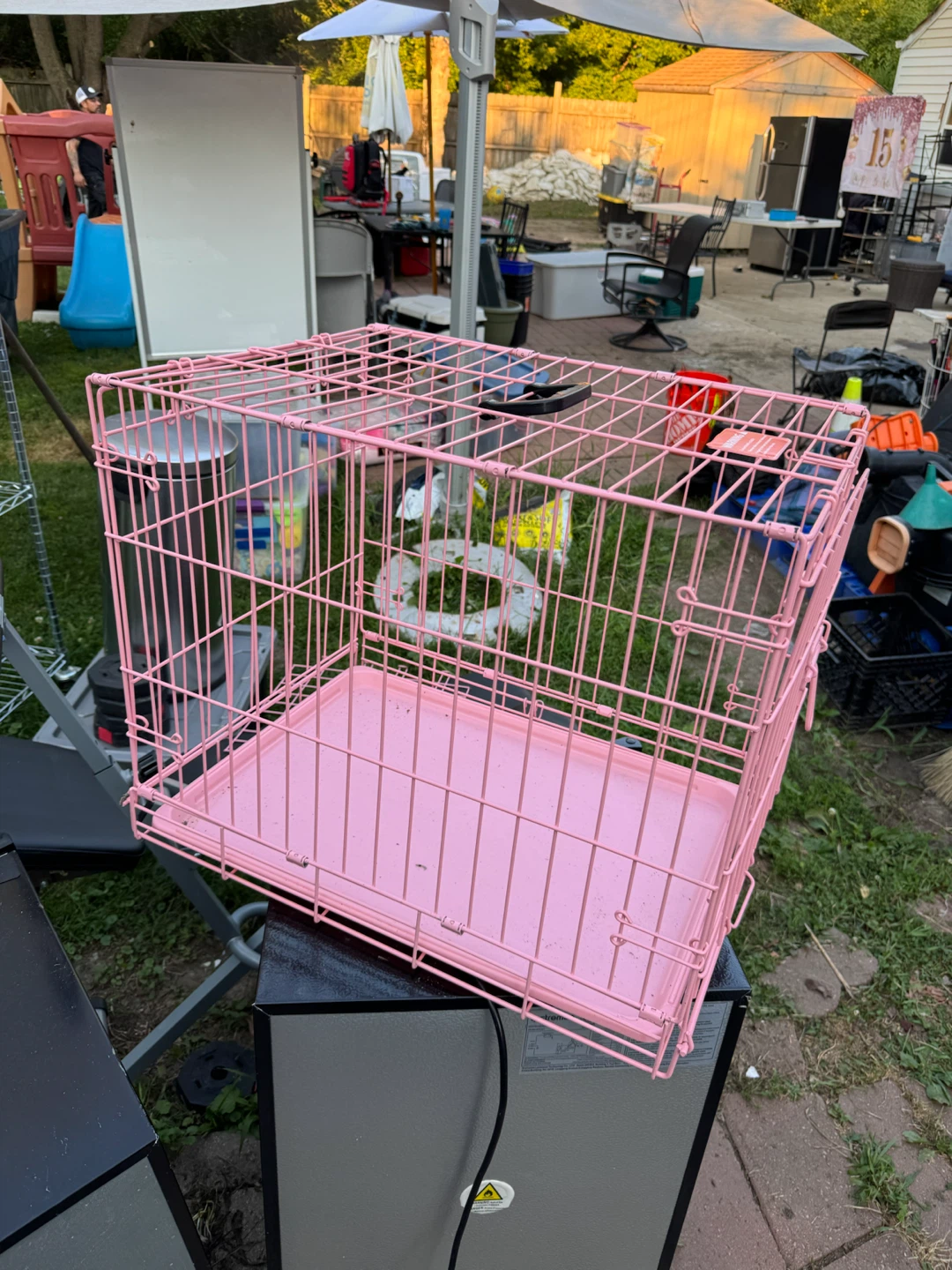 Pink Wire Dog Crate - photo 2
