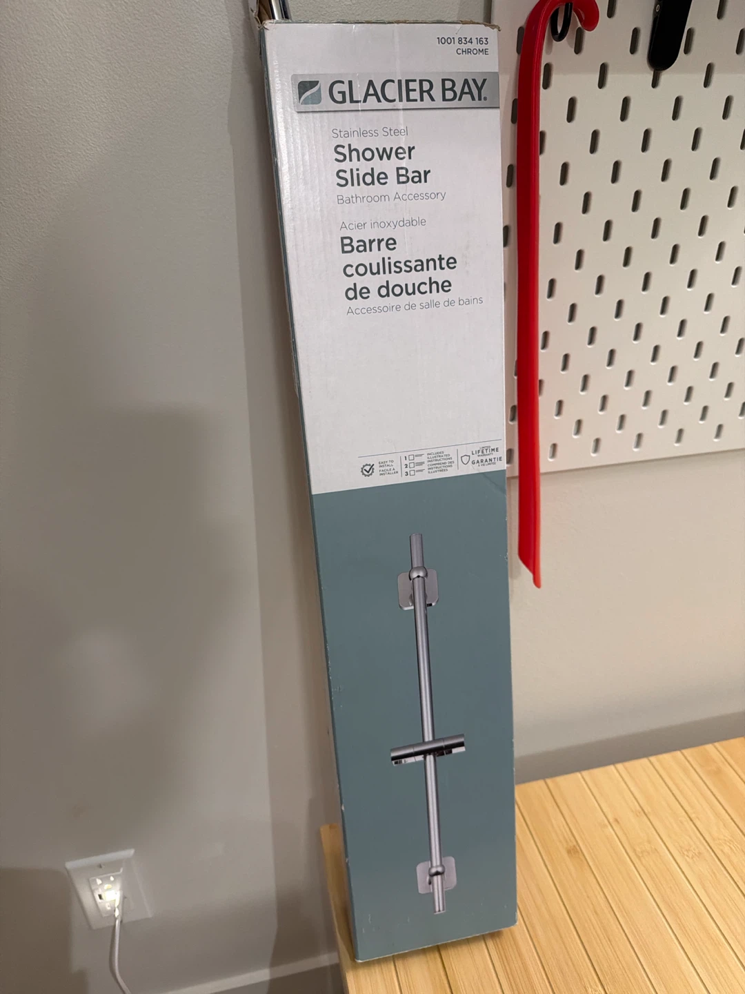 Glacier Bay Stainless Steel Shower Slide Bar - Chrome