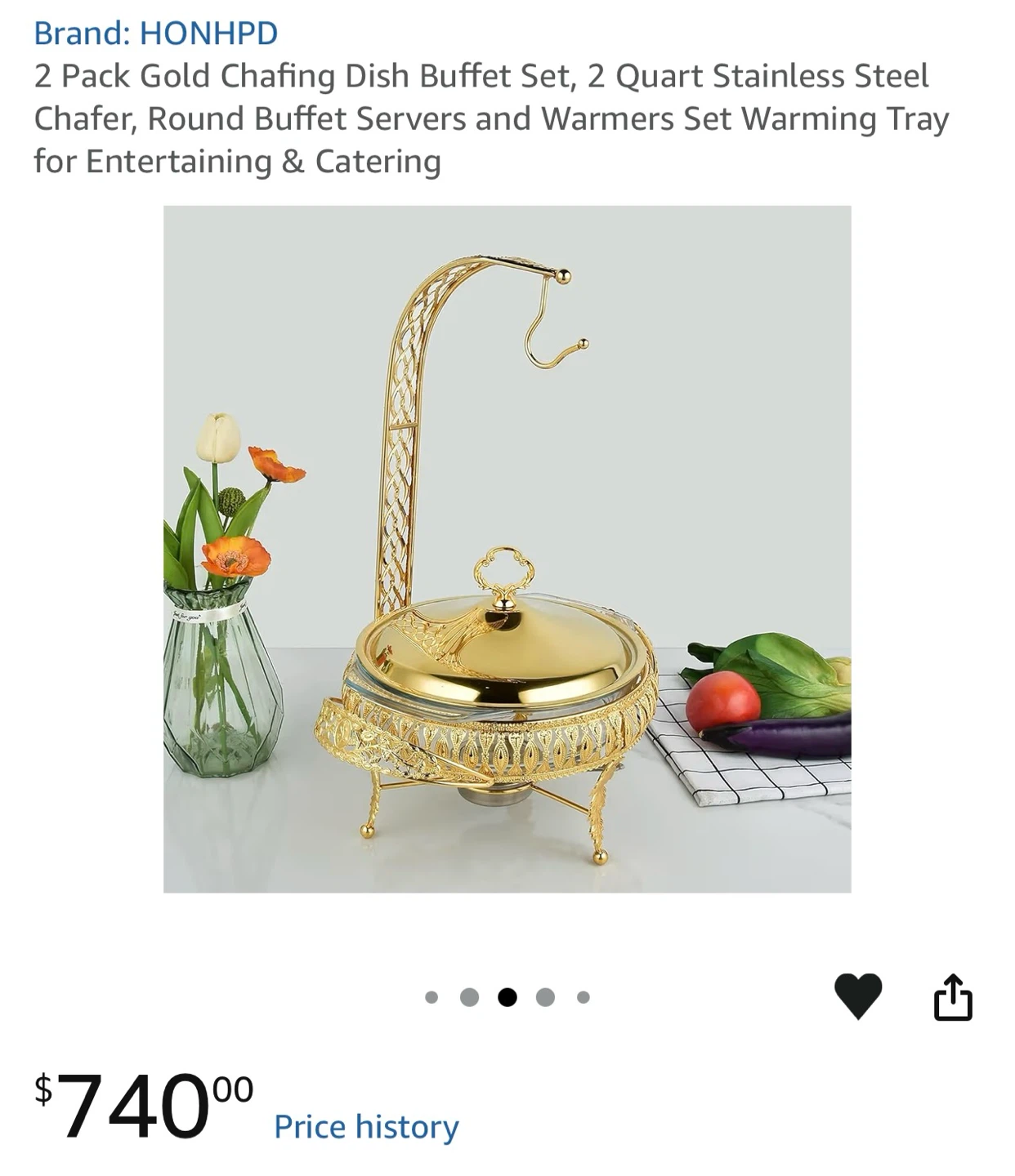 HONHPD Gold Chafing Dish Buffet Set - photo 5