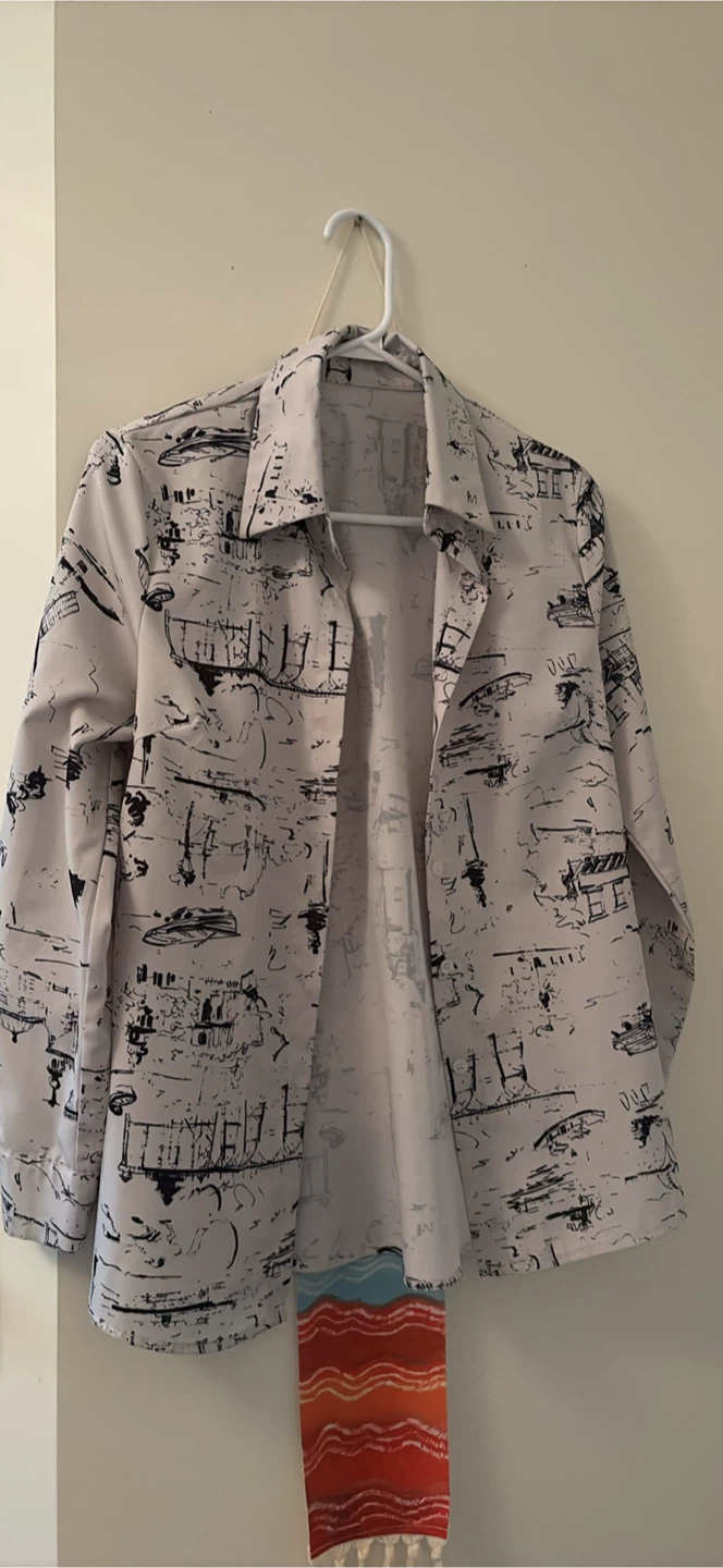 Button-Up Shirt with Print