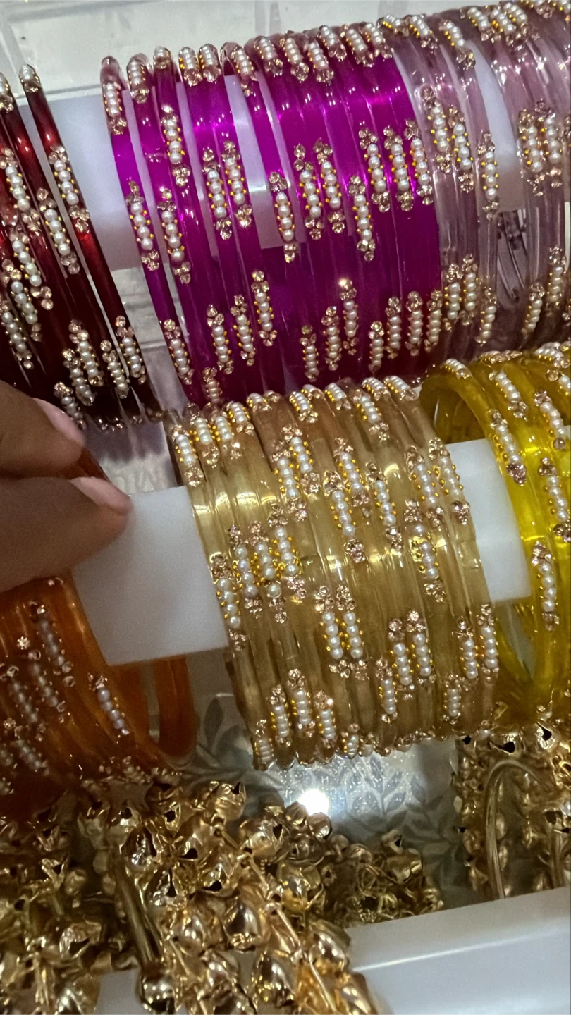 Raindrop Glass Bangles - photo 4